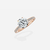 Rose Hidden Halo Engagement Ring