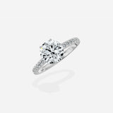 Rose Hidden Halo Engagement Ring