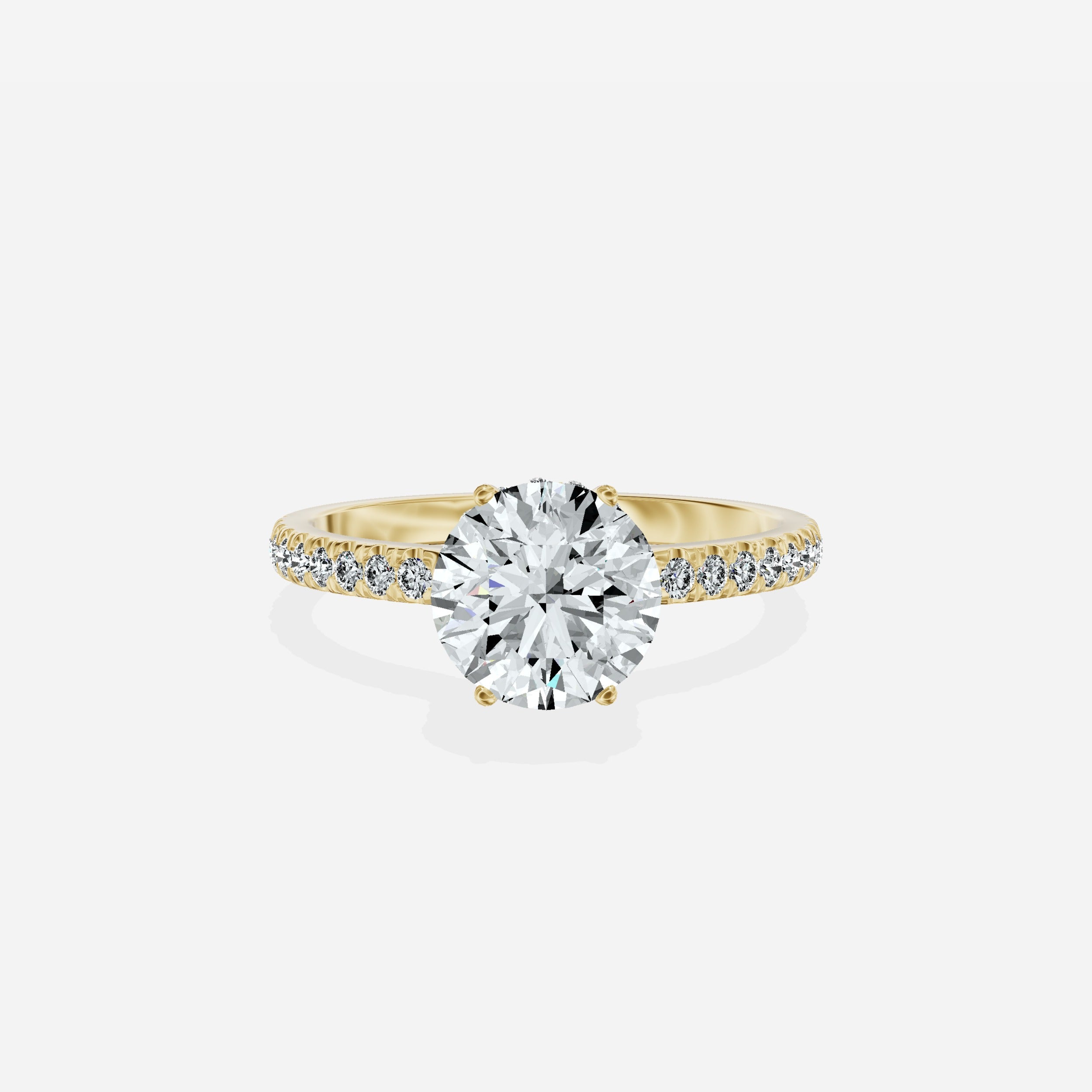 Rose Hidden Halo Engagement Ring