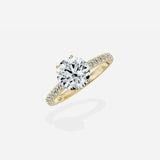 Rose Hidden Halo Engagement Ring