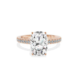 Rose Hidden Halo Engagement Ring