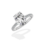 Rose Hidden Halo Engagement Ring