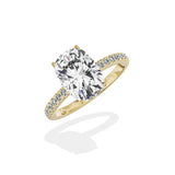 Rose Hidden Halo Engagement Ring