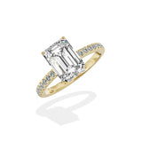 Rose Hidden Halo Engagement Ring