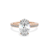 Rose Hidden Halo Engagement Ring