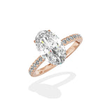 Rose Hidden Halo Engagement Ring
