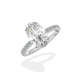 Rose Hidden Halo Engagement Ring
