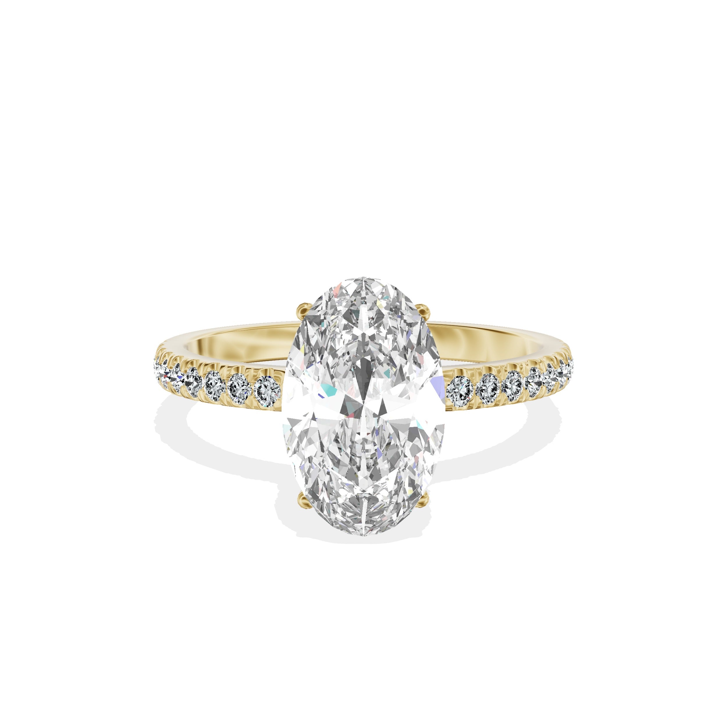 Rose Hidden Halo Engagement Ring