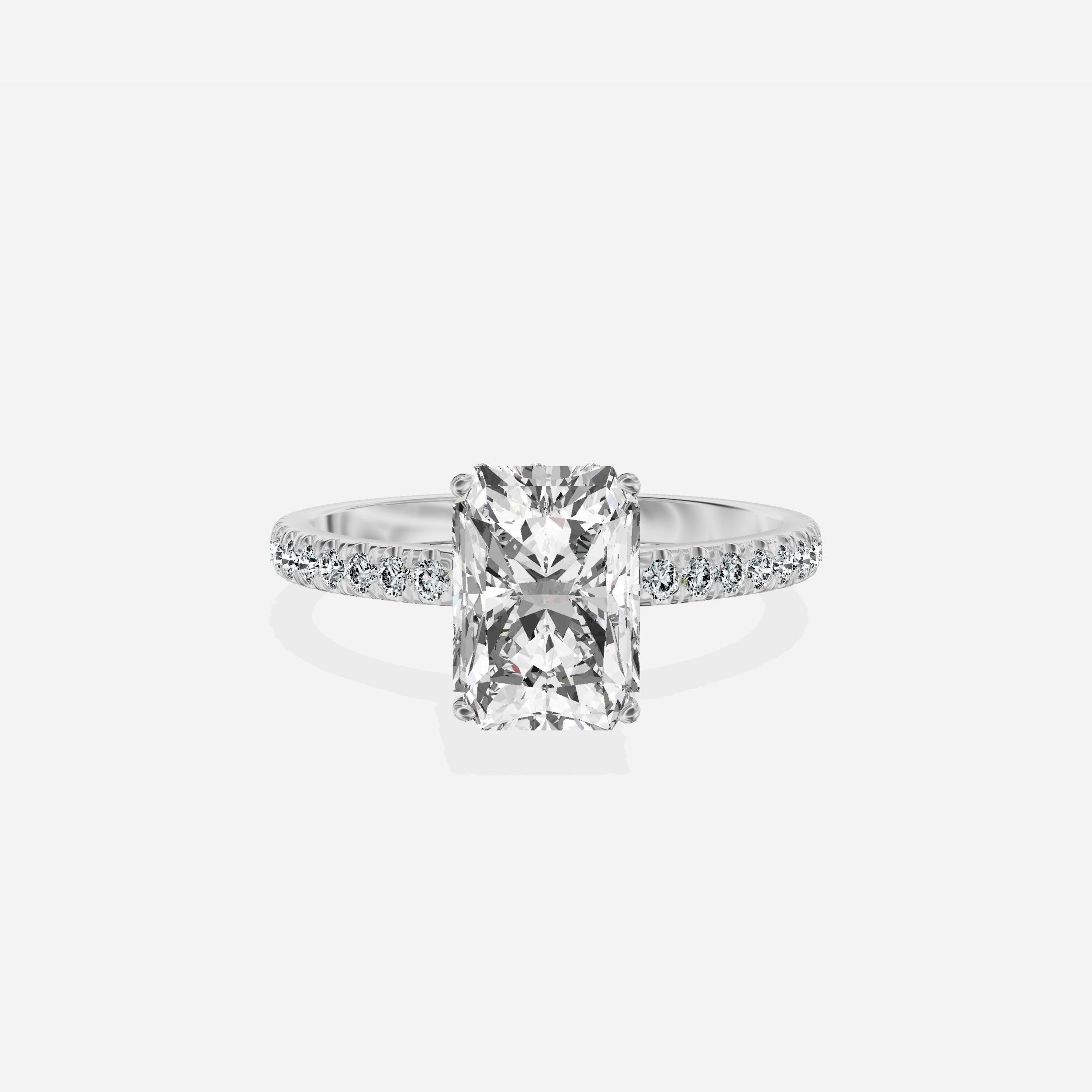 Rose Hidden Halo Engagement Ring