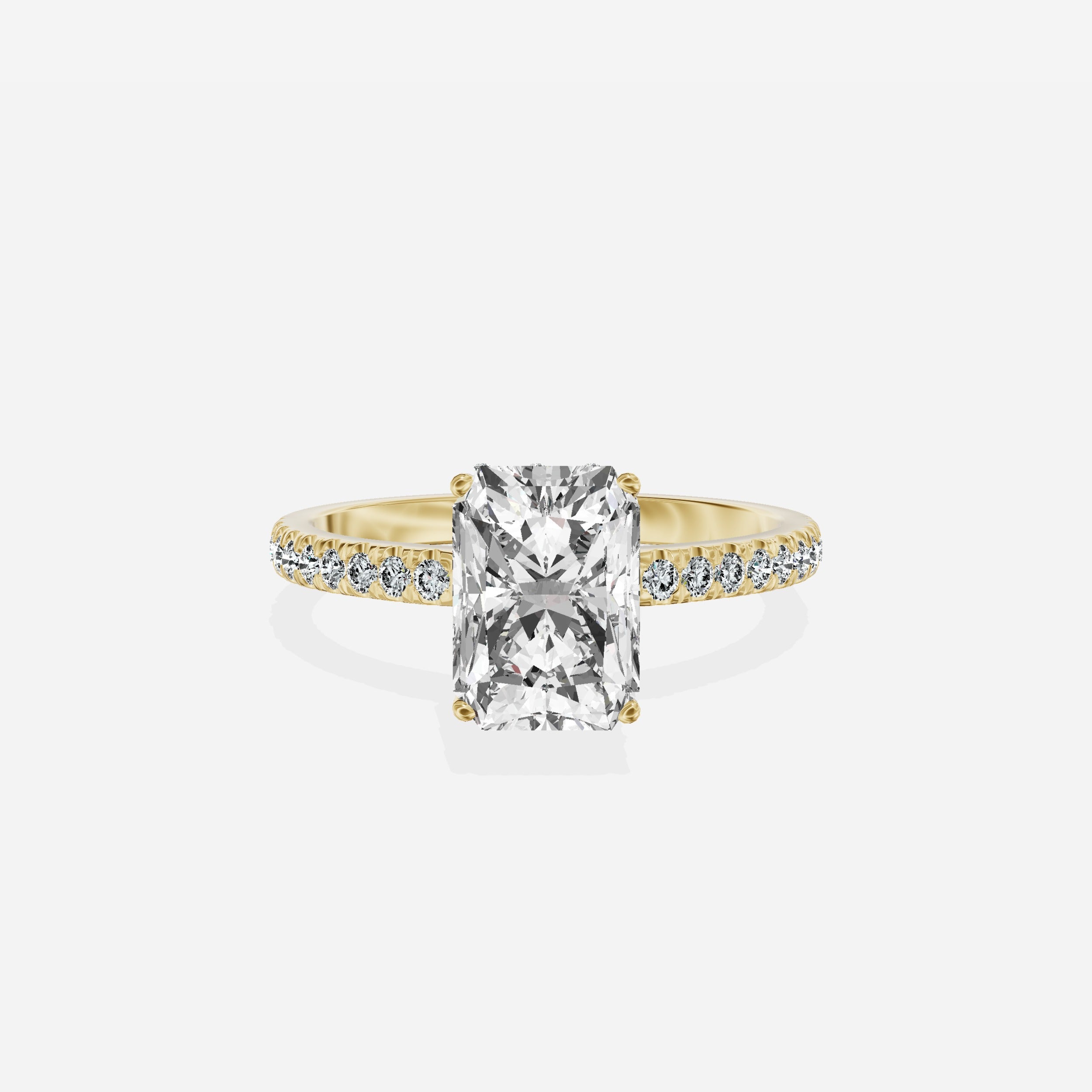 Rose Hidden Halo Engagement Ring