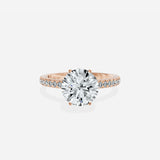 Rose Hidden Halo Engagement Ring