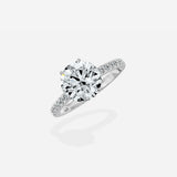 Rose Hidden Halo Engagement Ring