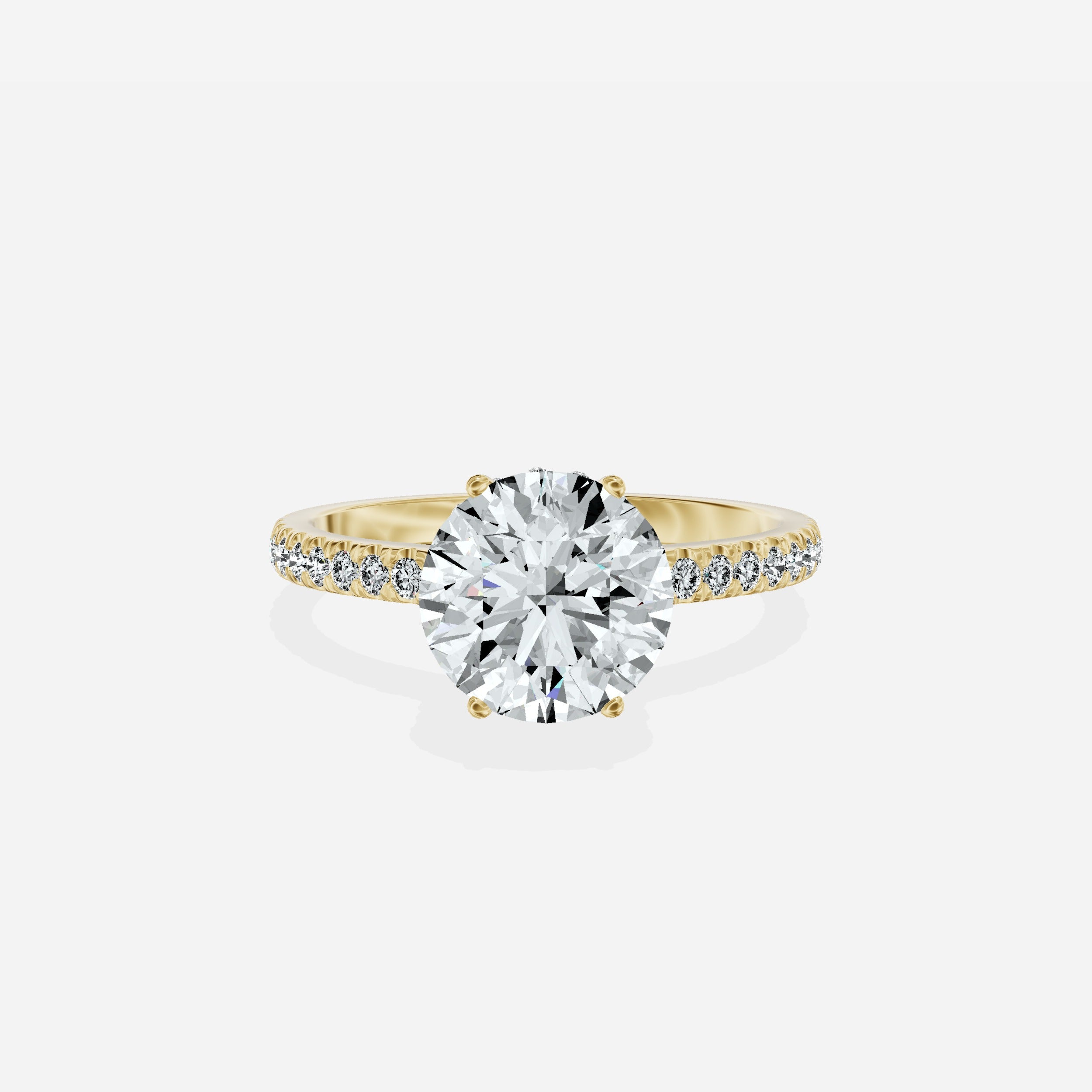 Rose Hidden Halo Engagement Ring