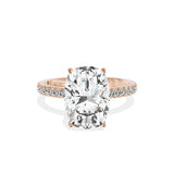 Rose Hidden Halo Engagement Ring