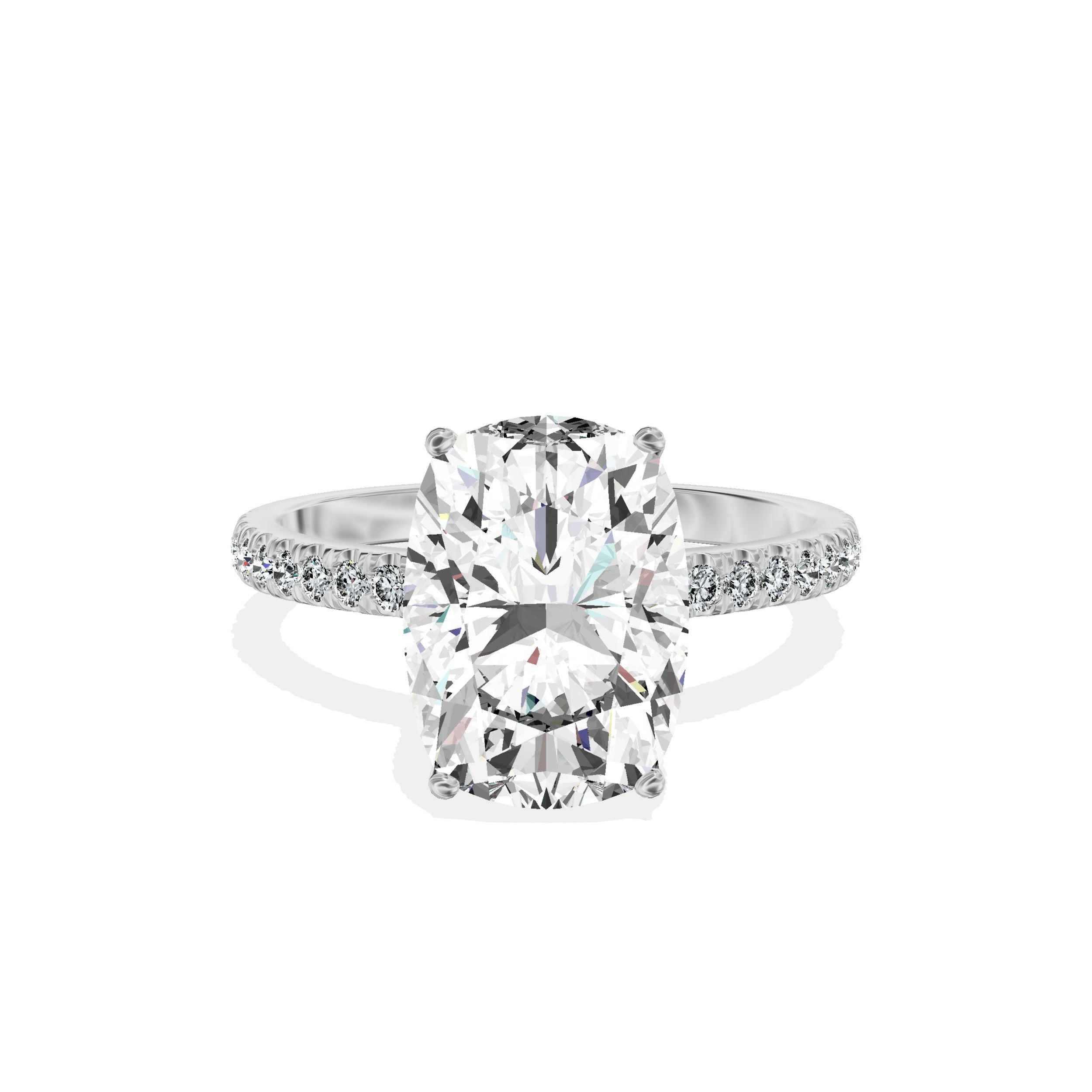 Rose Hidden Halo Engagement Ring