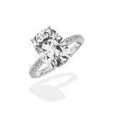 Rose Hidden Halo Engagement Ring