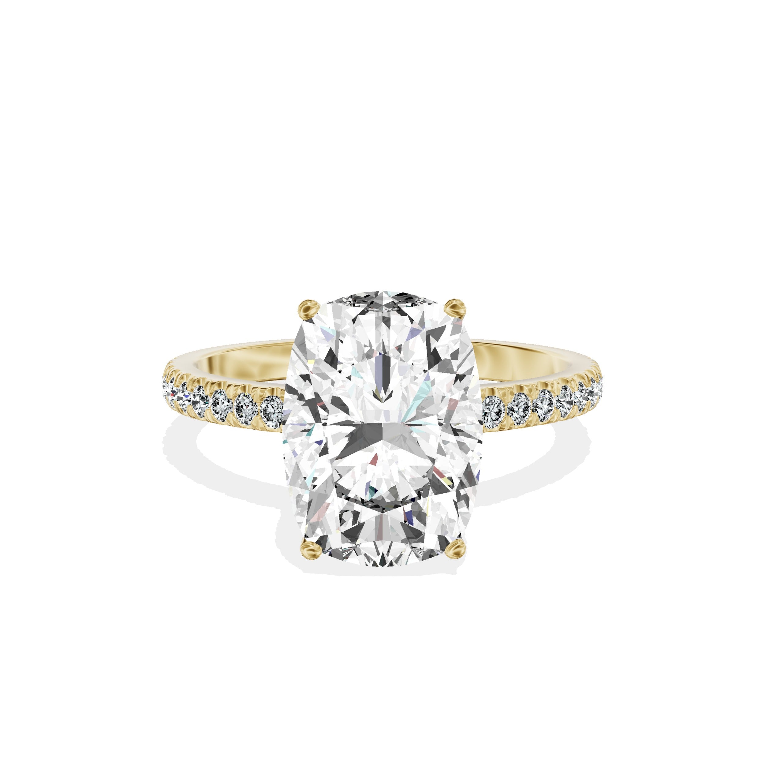 Rose Hidden Halo Engagement Ring