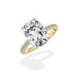 Rose Hidden Halo Engagement Ring
