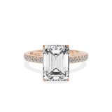 Rose Hidden Halo Engagement Ring
