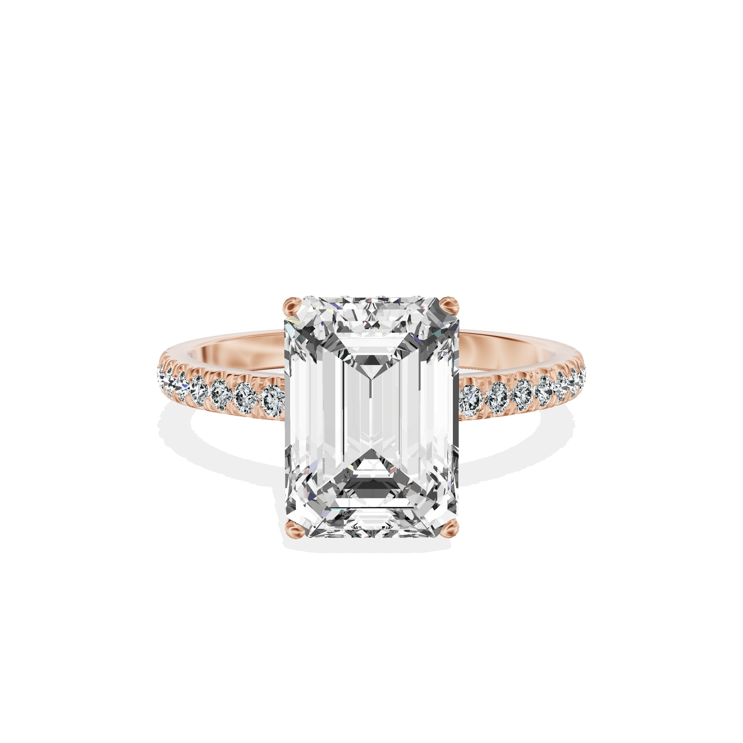 Rose Hidden Halo Engagement Ring