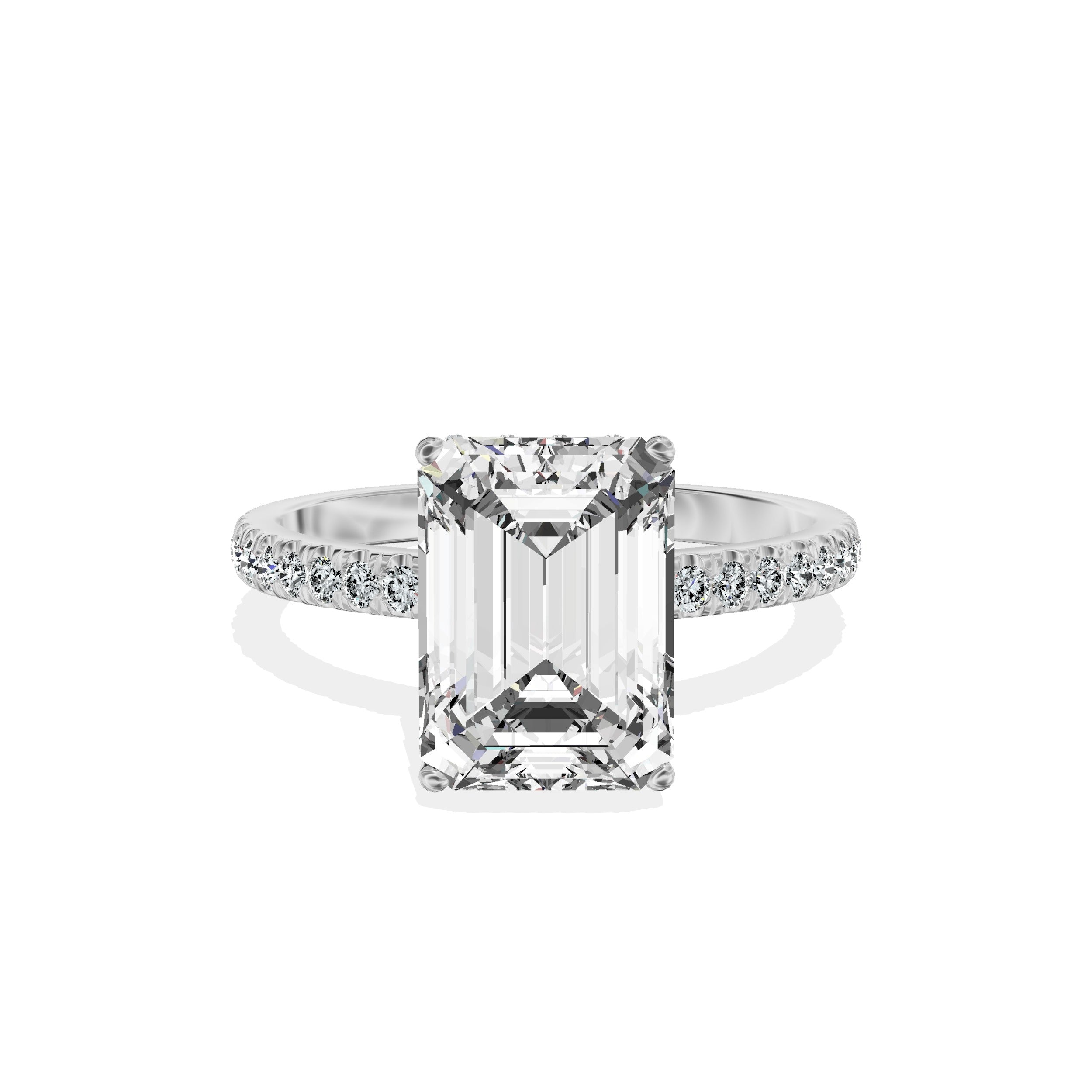 Rose Hidden Halo Engagement Ring
