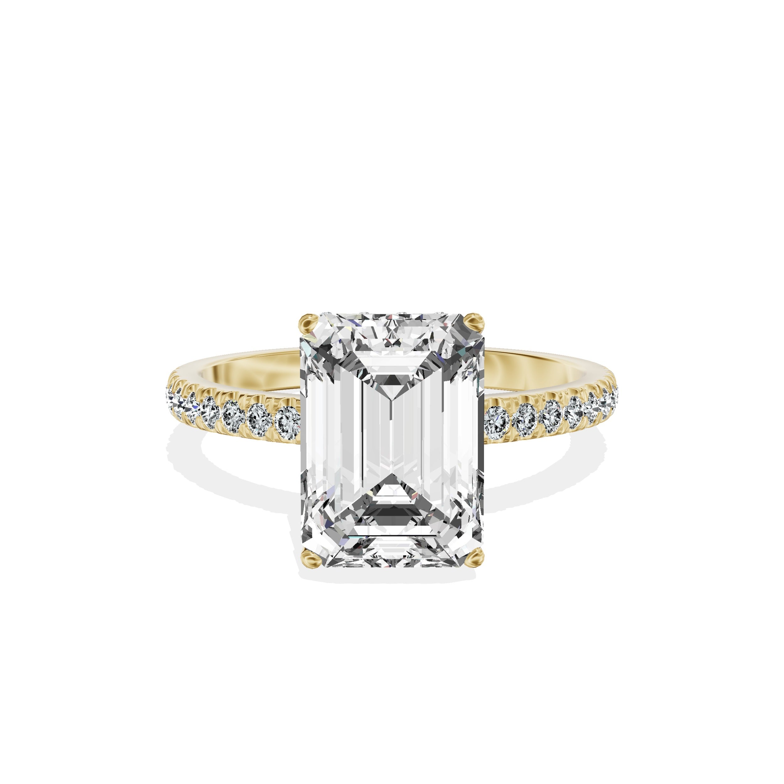Rose Hidden Halo Engagement Ring