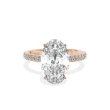 Rose Hidden Halo Engagement Ring