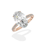 Rose Hidden Halo Engagement Ring