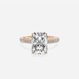 Rose Hidden Halo Engagement Ring