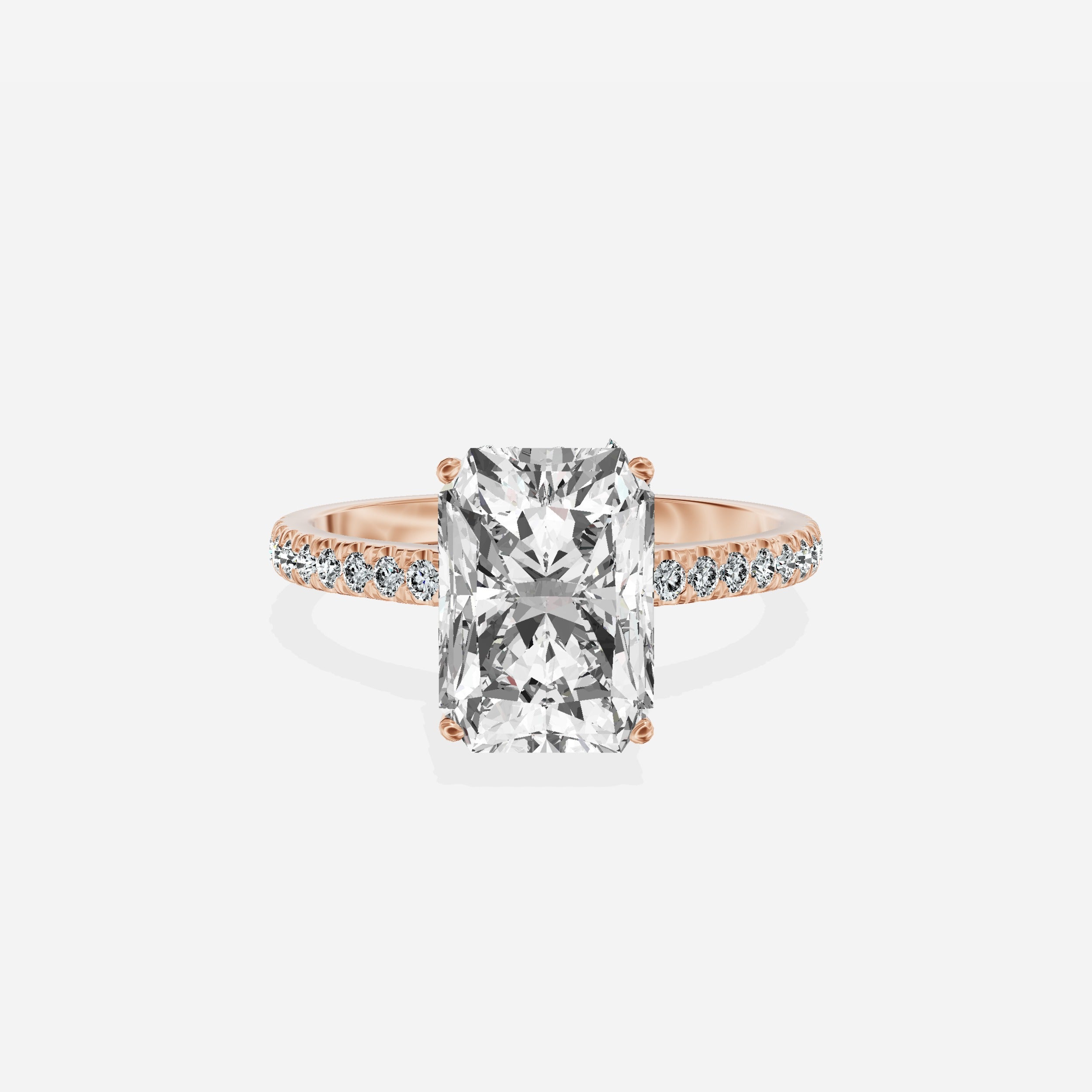 Rose Hidden Halo Engagement Ring