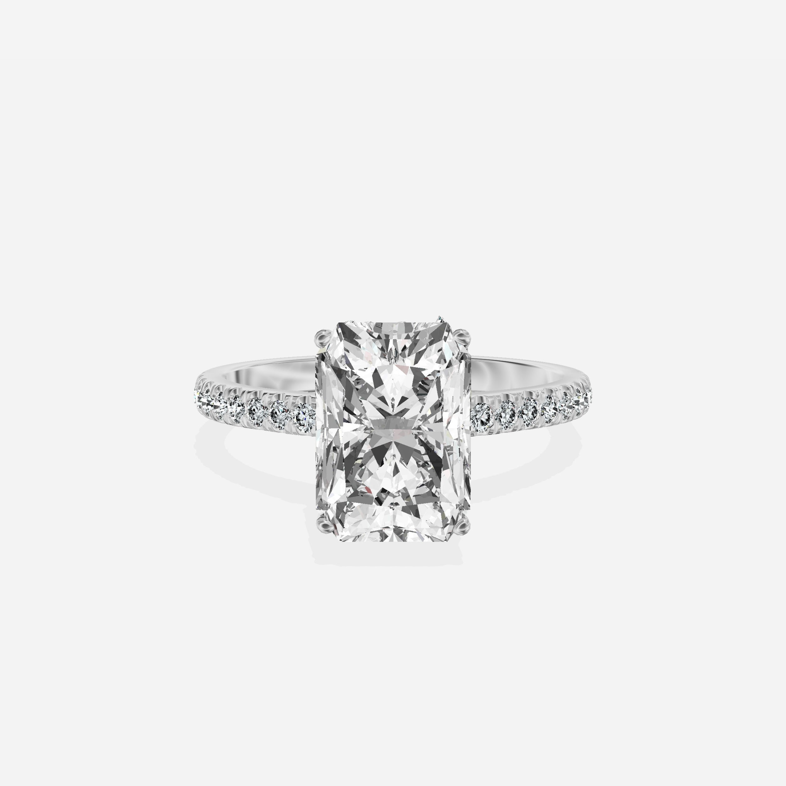 Rose Hidden Halo Engagement Ring