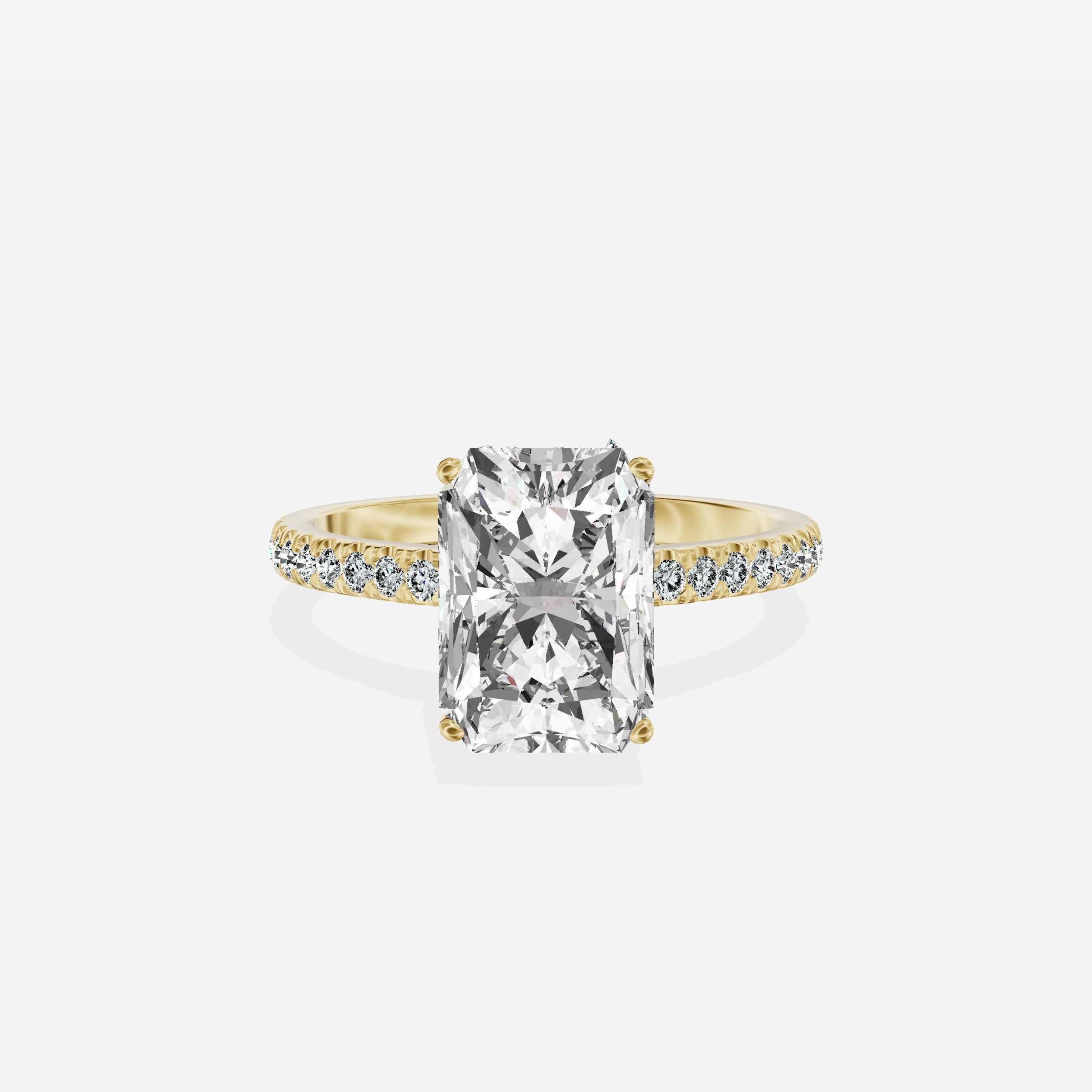 Rose Hidden Halo Engagement Ring