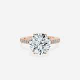Rose Hidden Halo Engagement Ring