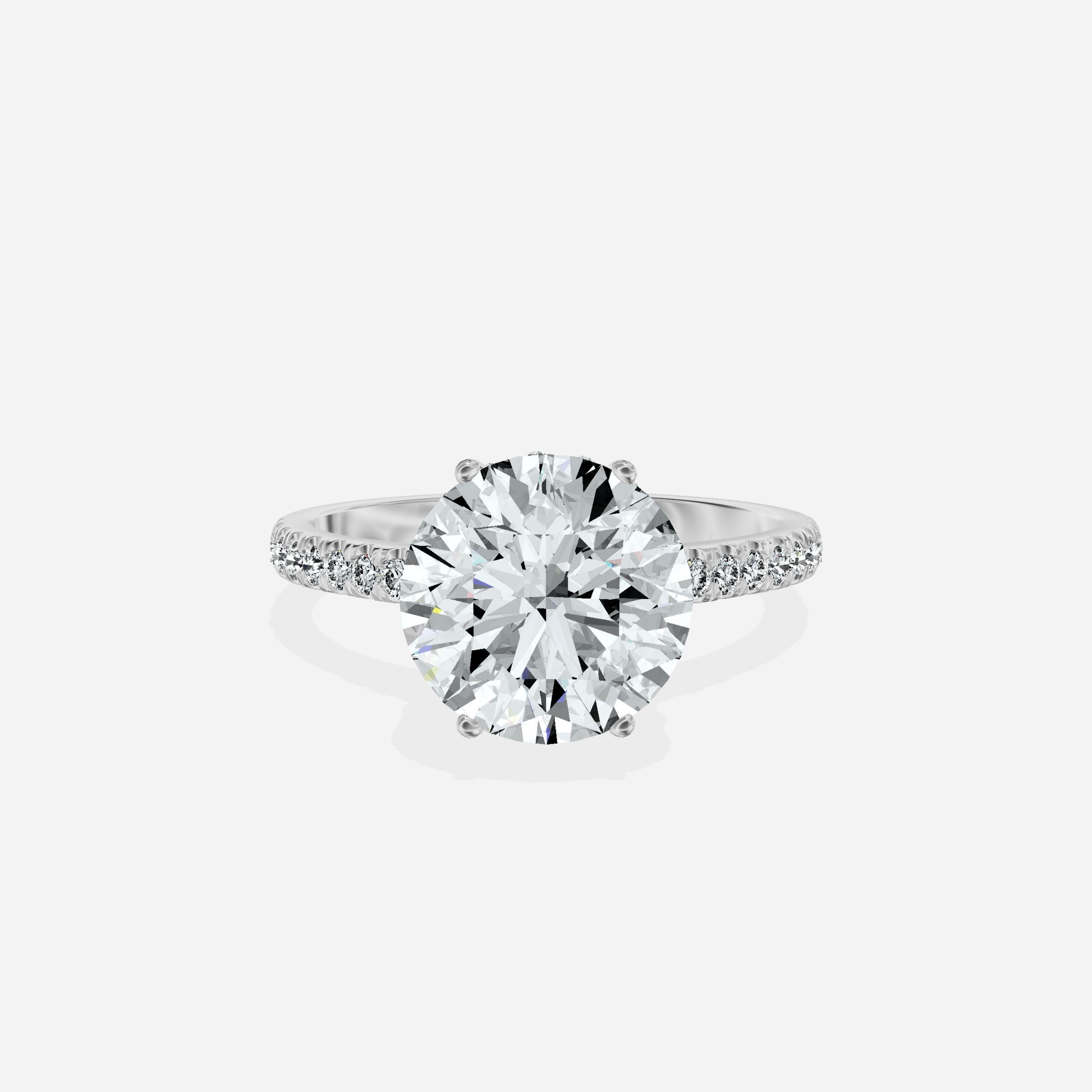 Rose Hidden Halo Engagement Ring
