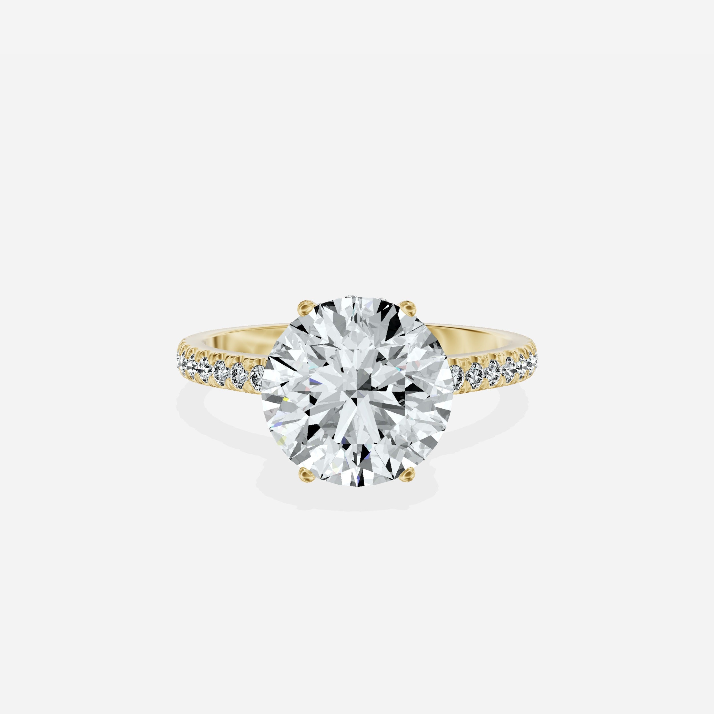 Rose Hidden Halo Engagement Ring