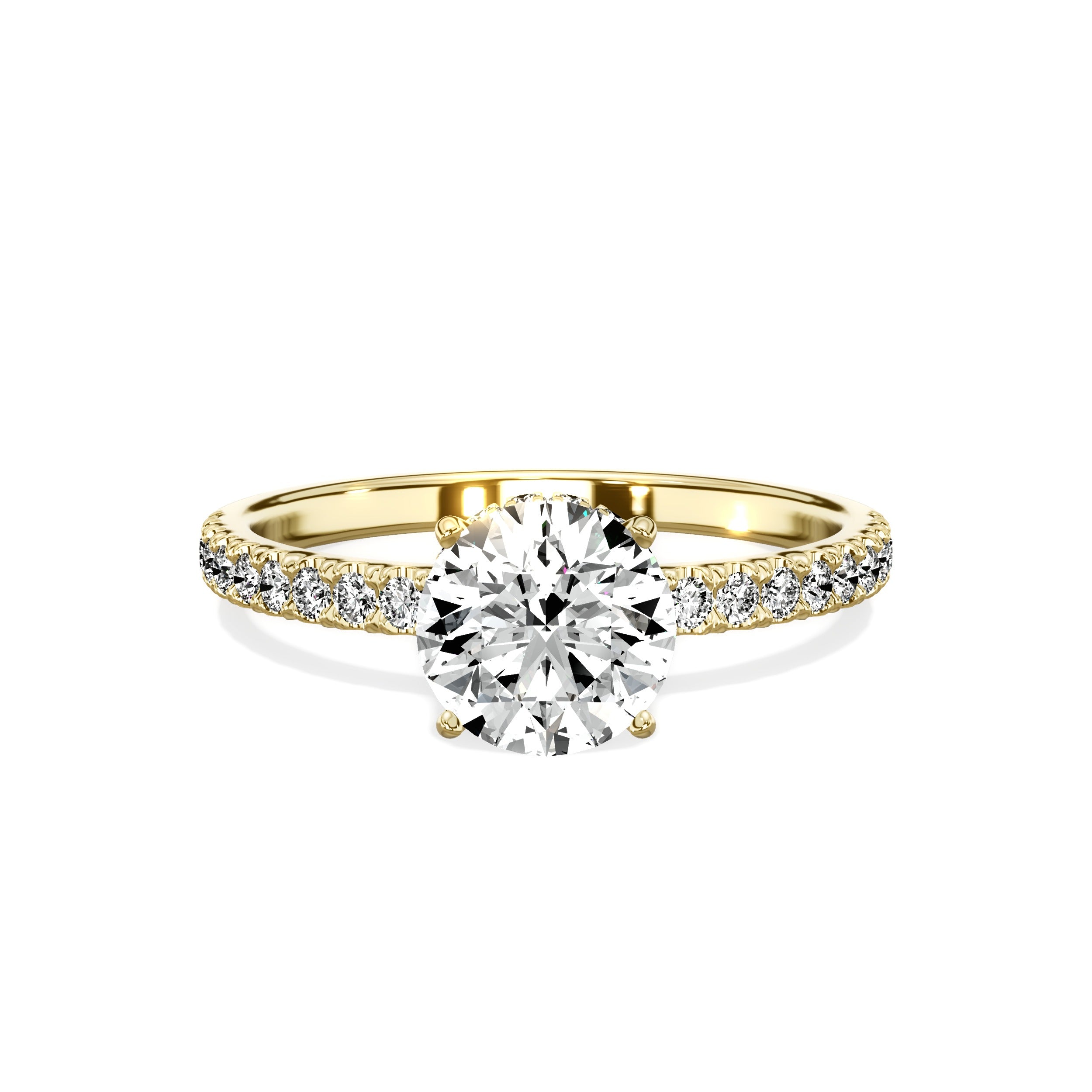 Alluring Hidden Halo Engagement Ring