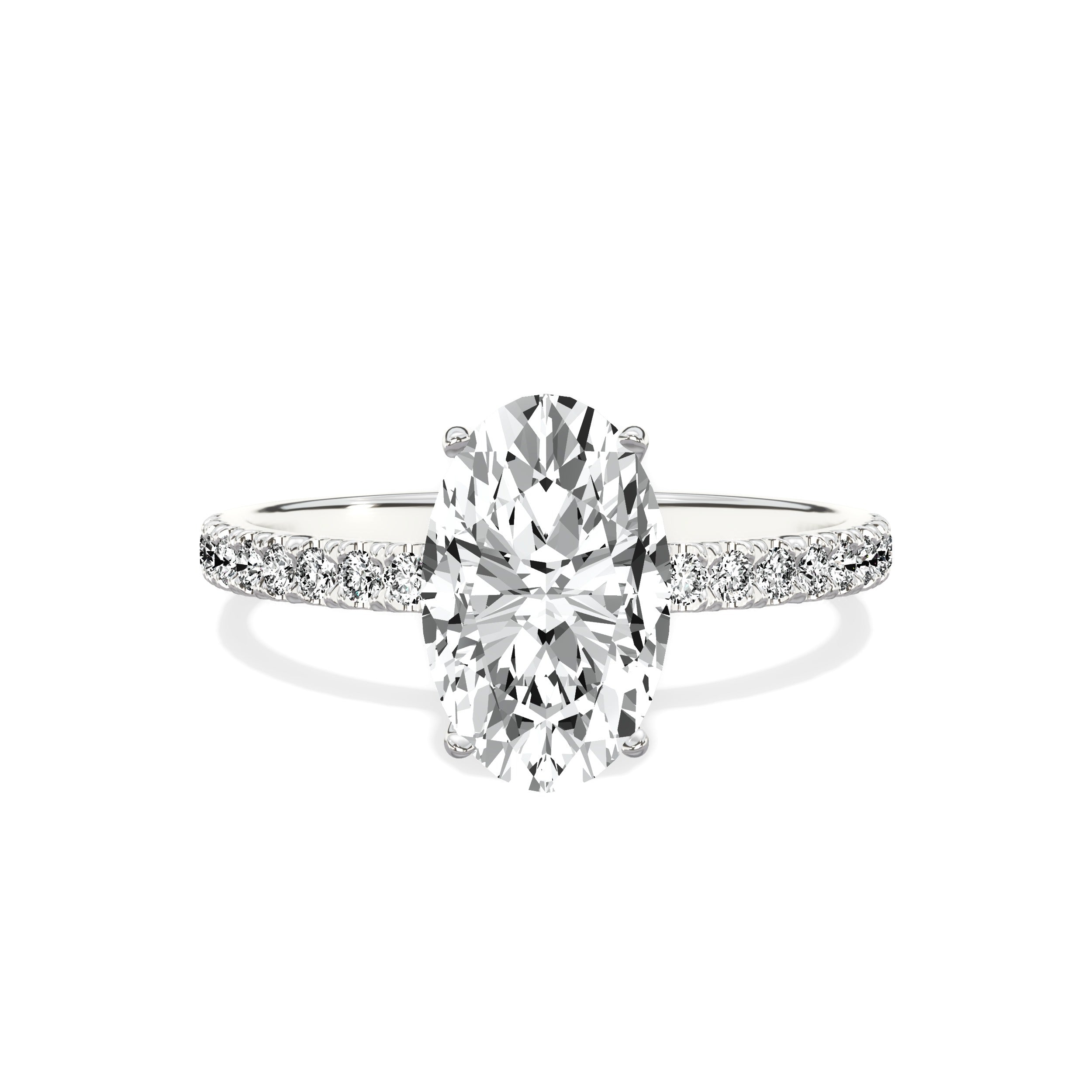 Alluring Hidden Halo Engagement Ring