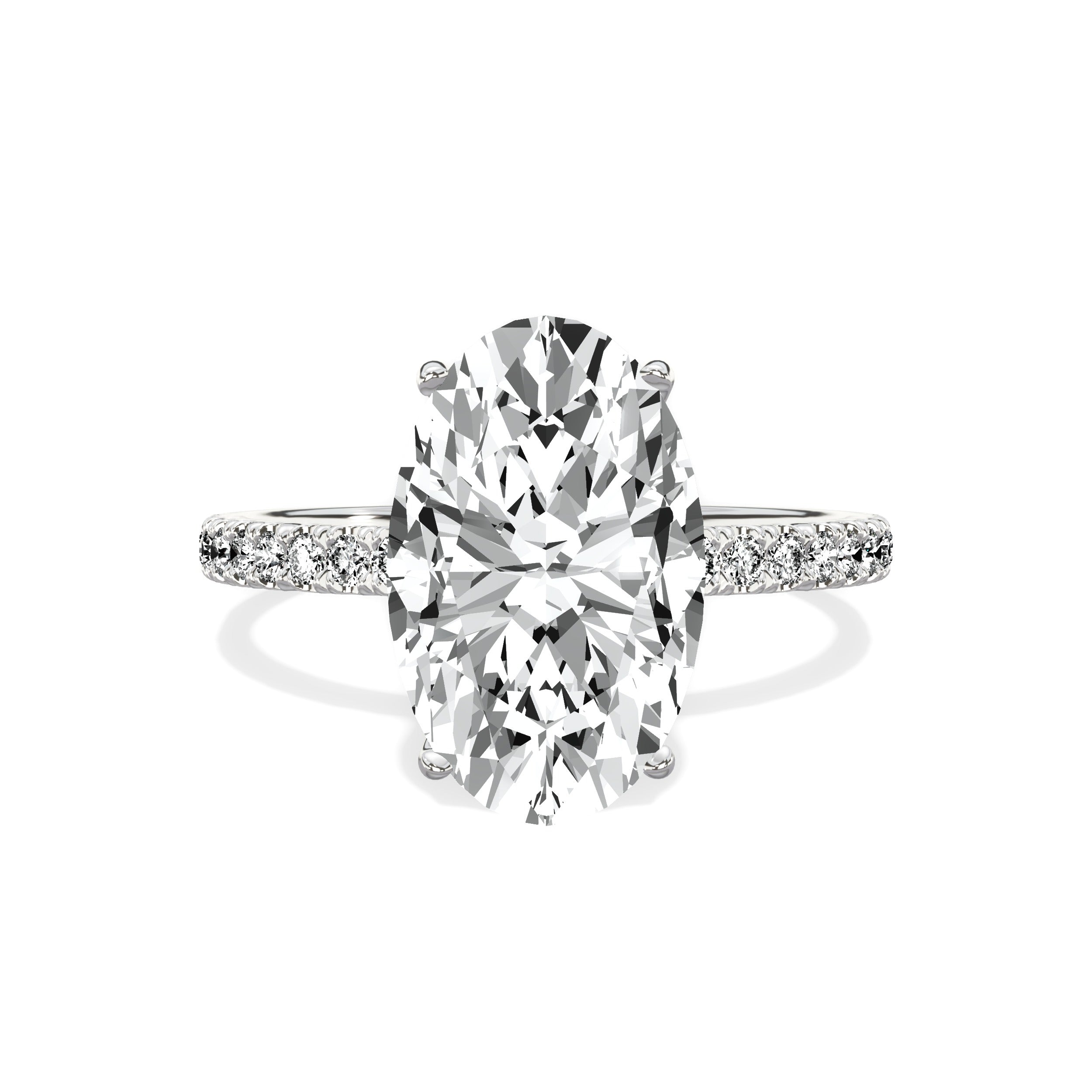 Alluring Hidden Halo Engagement Ring
