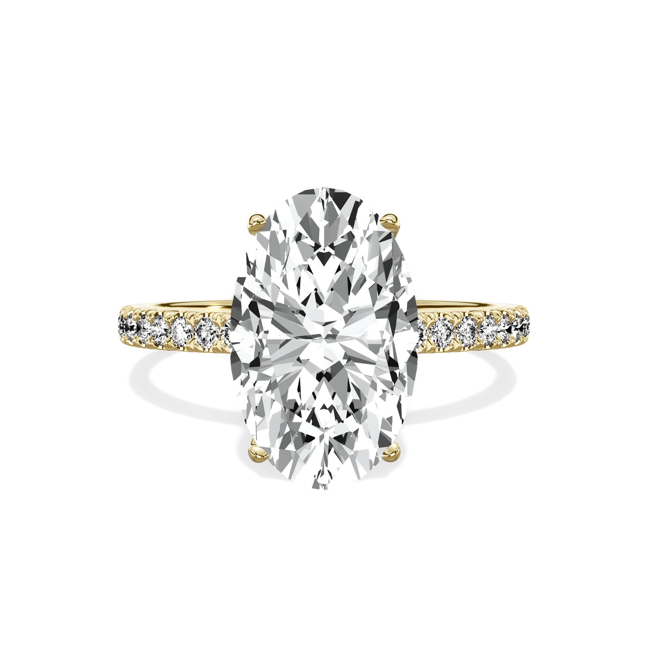 Alluring Hidden Halo Engagement Ring