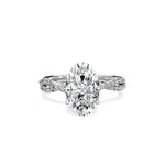 Infinity Hidden Halo 2.01 ct Oval Engagement Ring in White Gold - The Better Diamonds