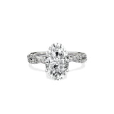 Infinity Hidden Halo 2.01 ct Oval Engagement Ring in White Gold - The Better Diamonds