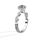 Infinity Solitaire 1.02 ct Round Engagement Ring in White Gold - The Better Diamonds