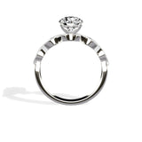 Infinity Solitaire 1.02 ct Round Engagement Ring in White Gold - The Better Diamonds