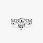 Infinity Vintage Style 1.80 ct Oval Engagement Ring in White Gold - The Better Diamonds