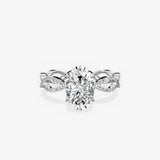 Infinity Vintage Style 1.80 ct Oval Engagement Ring in White Gold - The Better Diamonds
