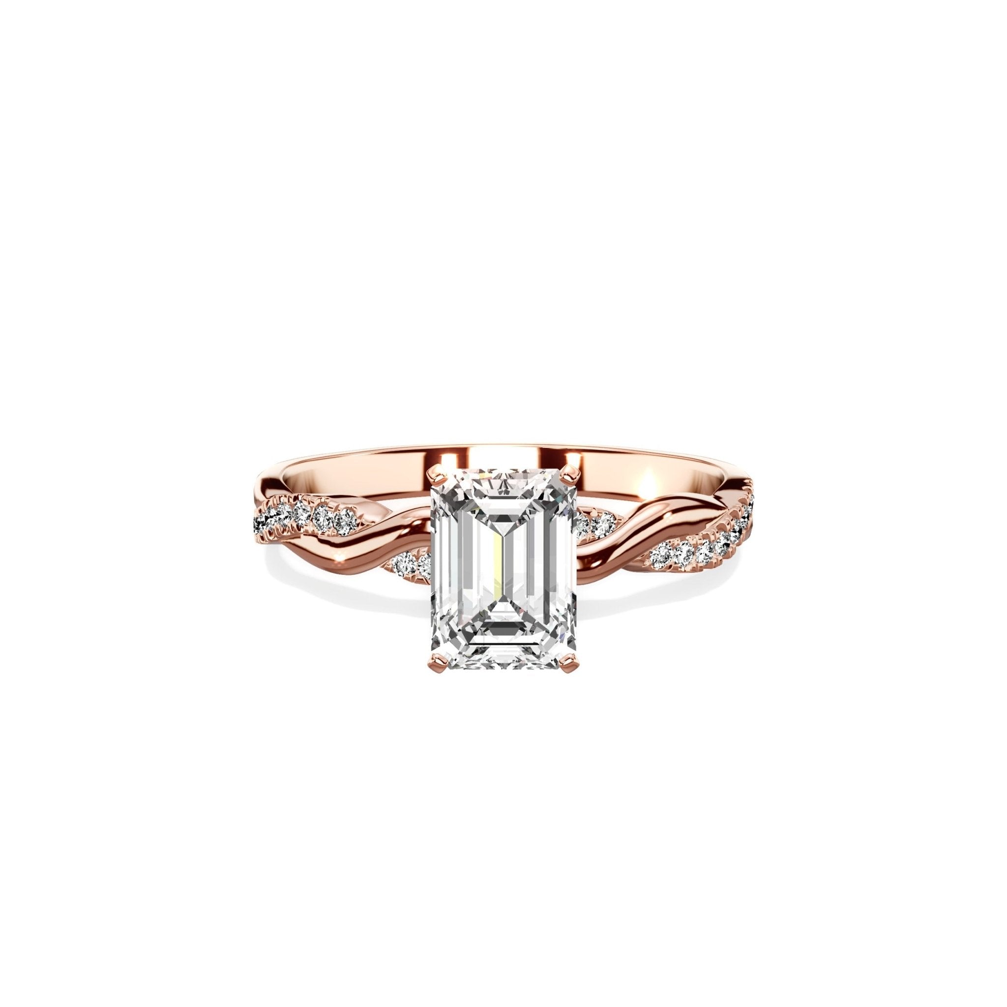 Intertwined Solitaire Engagement Ring - The Better Diamonds