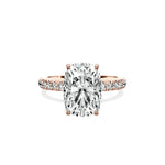 Martini Hidden Halo Engagement Ring - The Better Diamonds