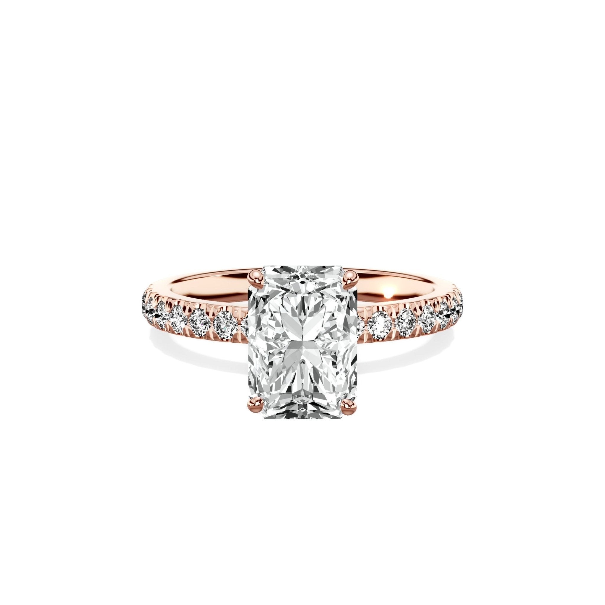 Martini Hidden Halo Engagement Ring - The Better Diamonds