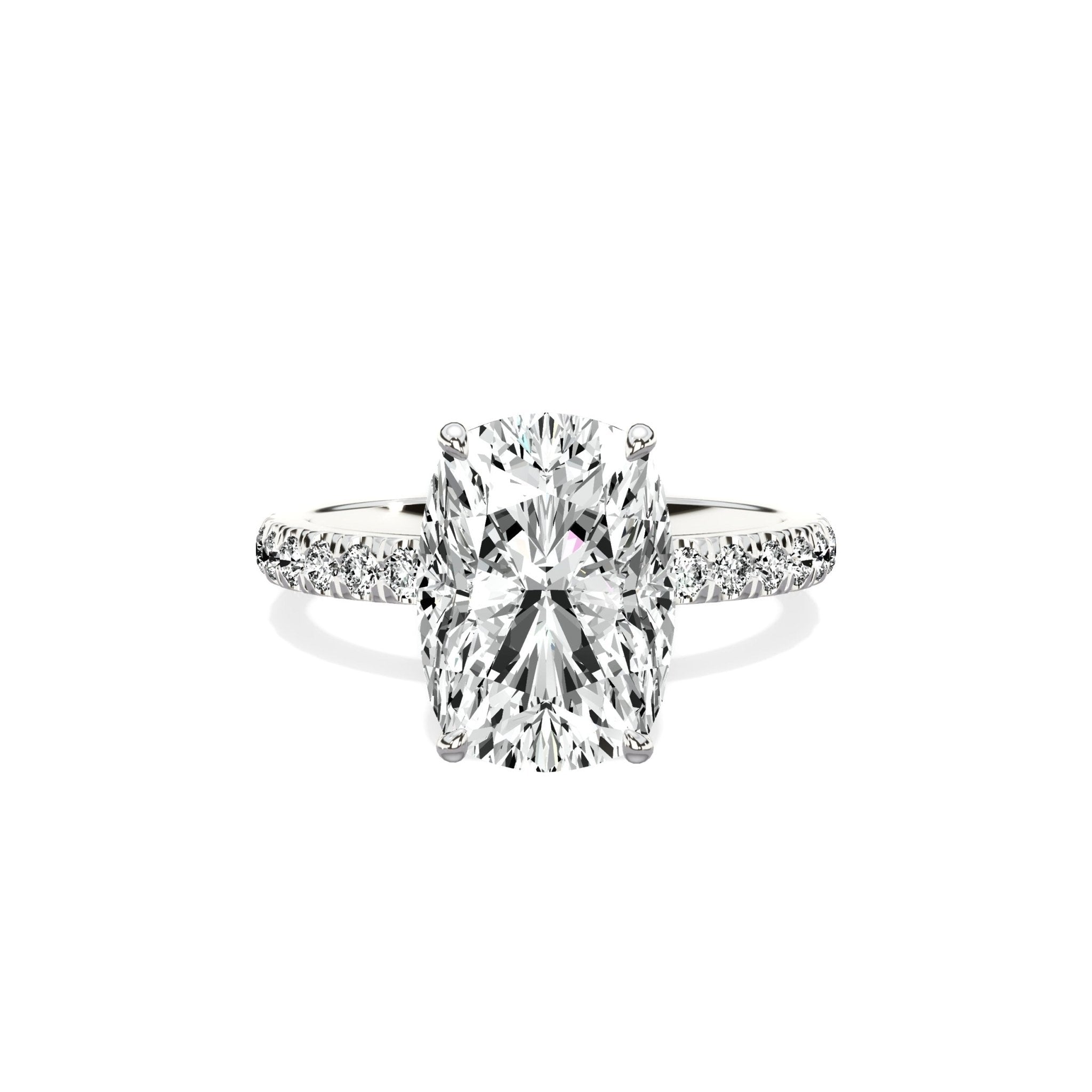 Martini Hidden Halo Engagement Ring - The Better Diamonds