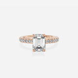 Martini Hidden Halo Engagement Ring